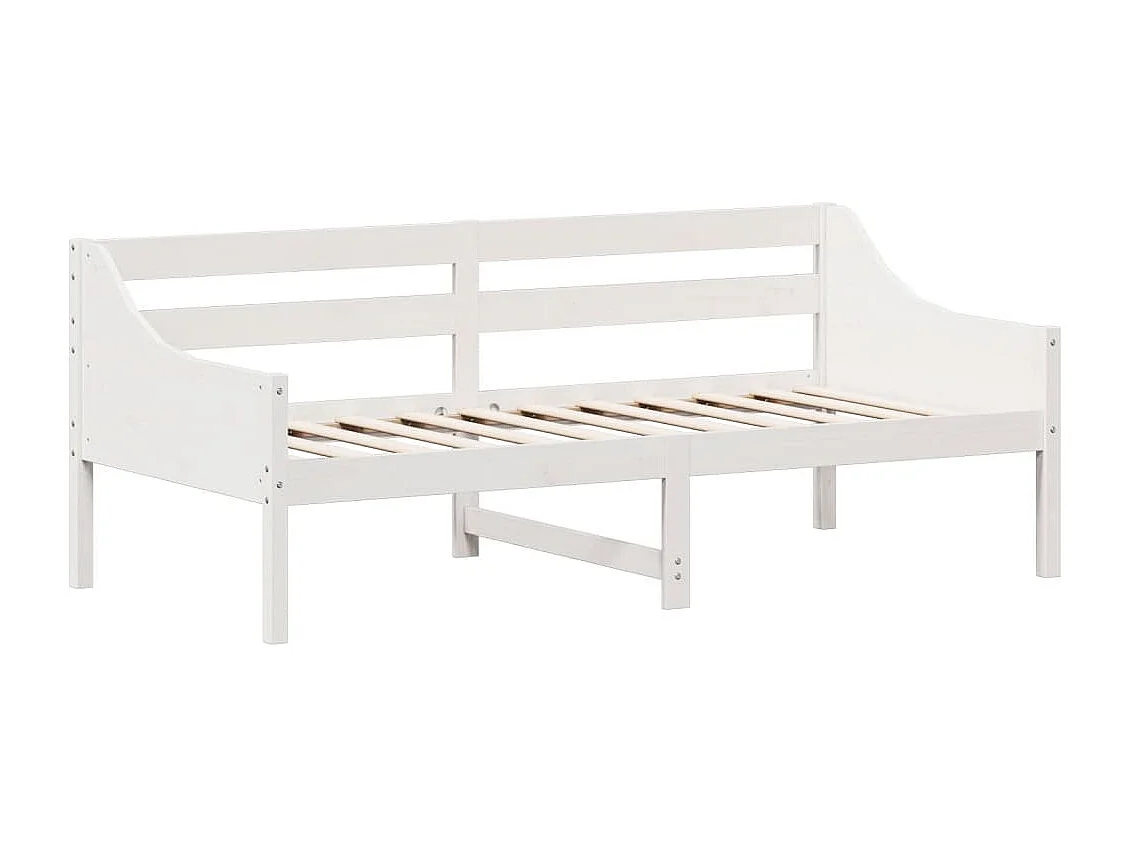 Lit de jour Blanc 75x190 cm Bois de pin massif FR32500
