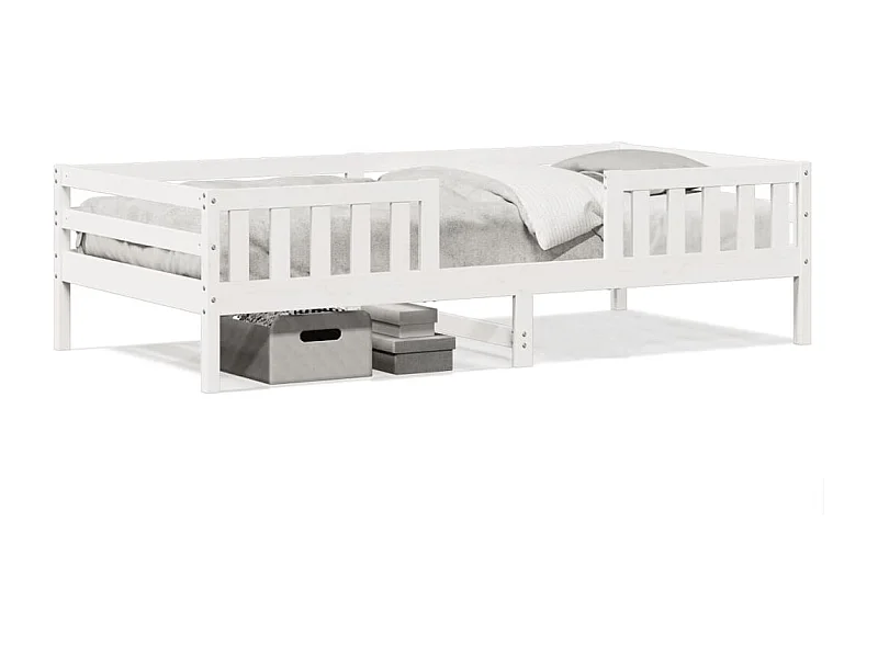 Bedframe zonder matras massief grenenhout wit 90x200 cm BE390451