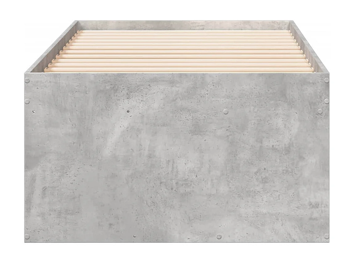 Lit de jour et tiroirs gris béton 90x190 cm bois d'ingénierie FR70992