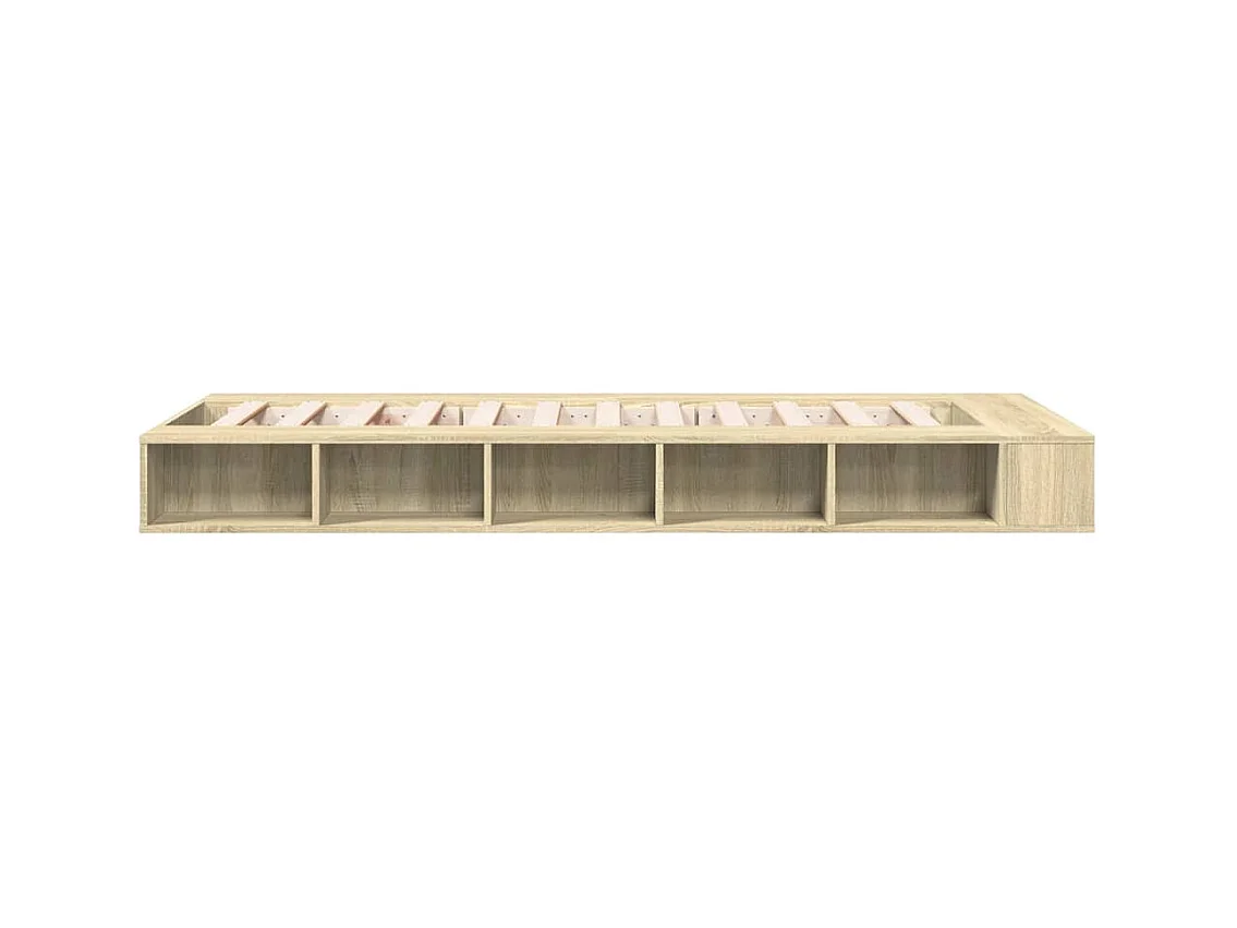 Cama individual- 90x200 cm madera de ingeniería roble Sonoma ES642586