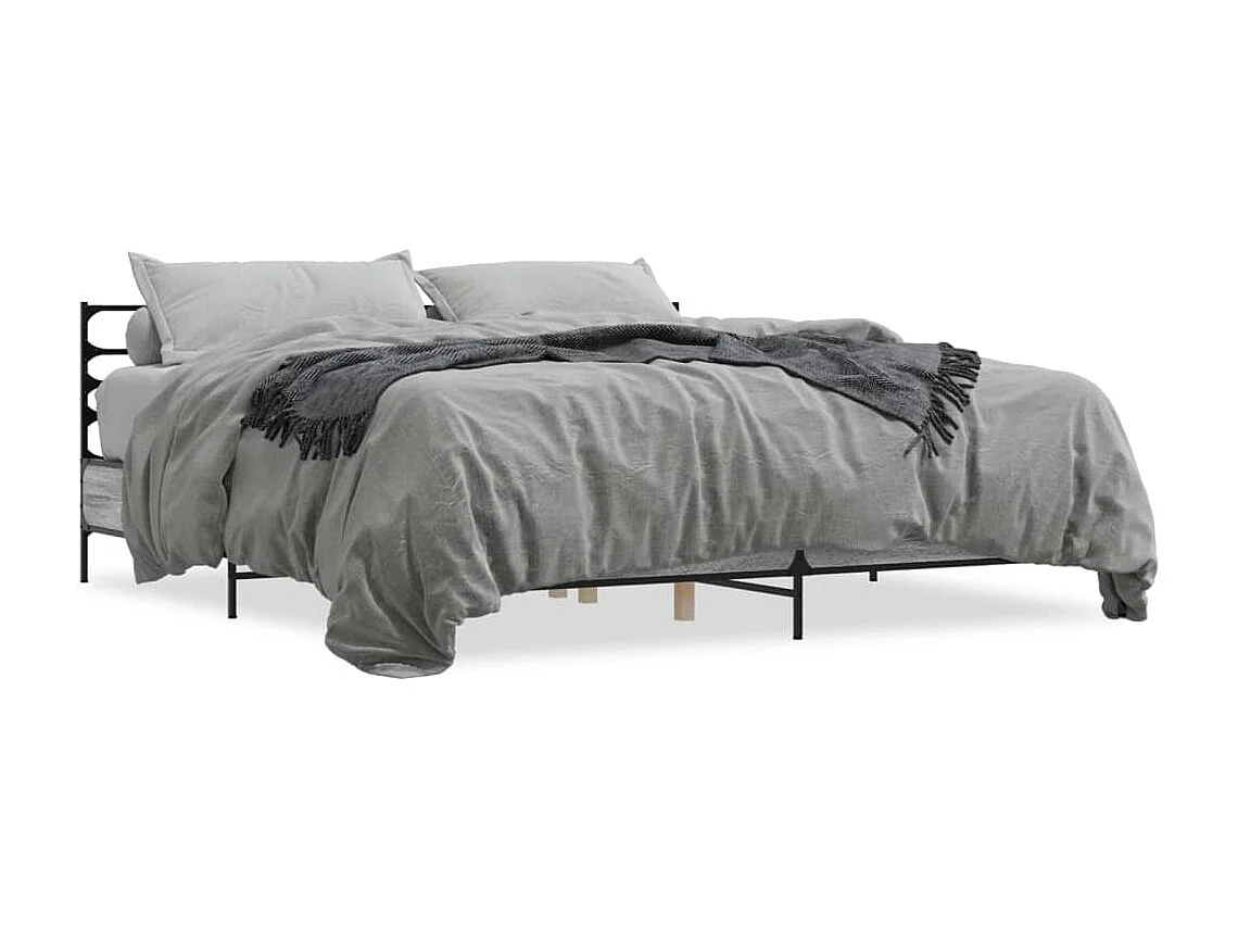 Cama 200x200 cm derivados madeira/metal PT916729