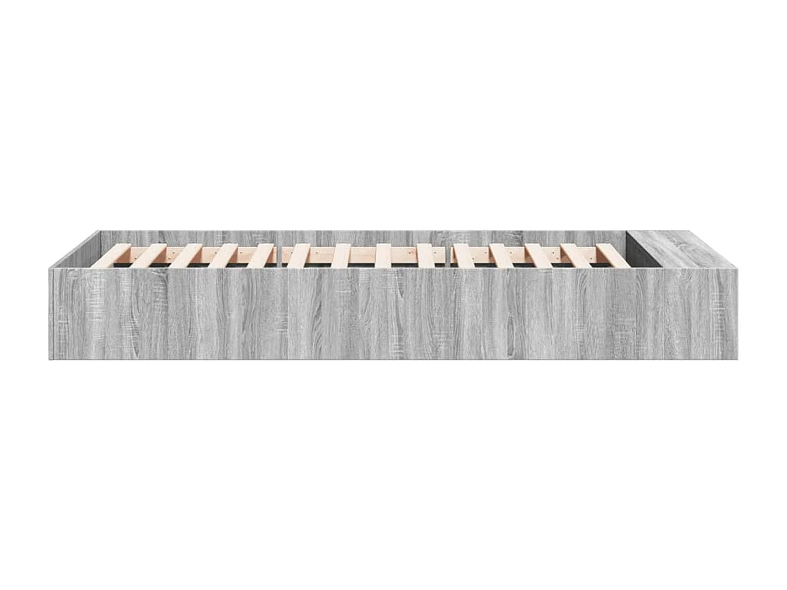 Cama individual- 90x190 cm madera de ingeniería gris Sonoma ES462378