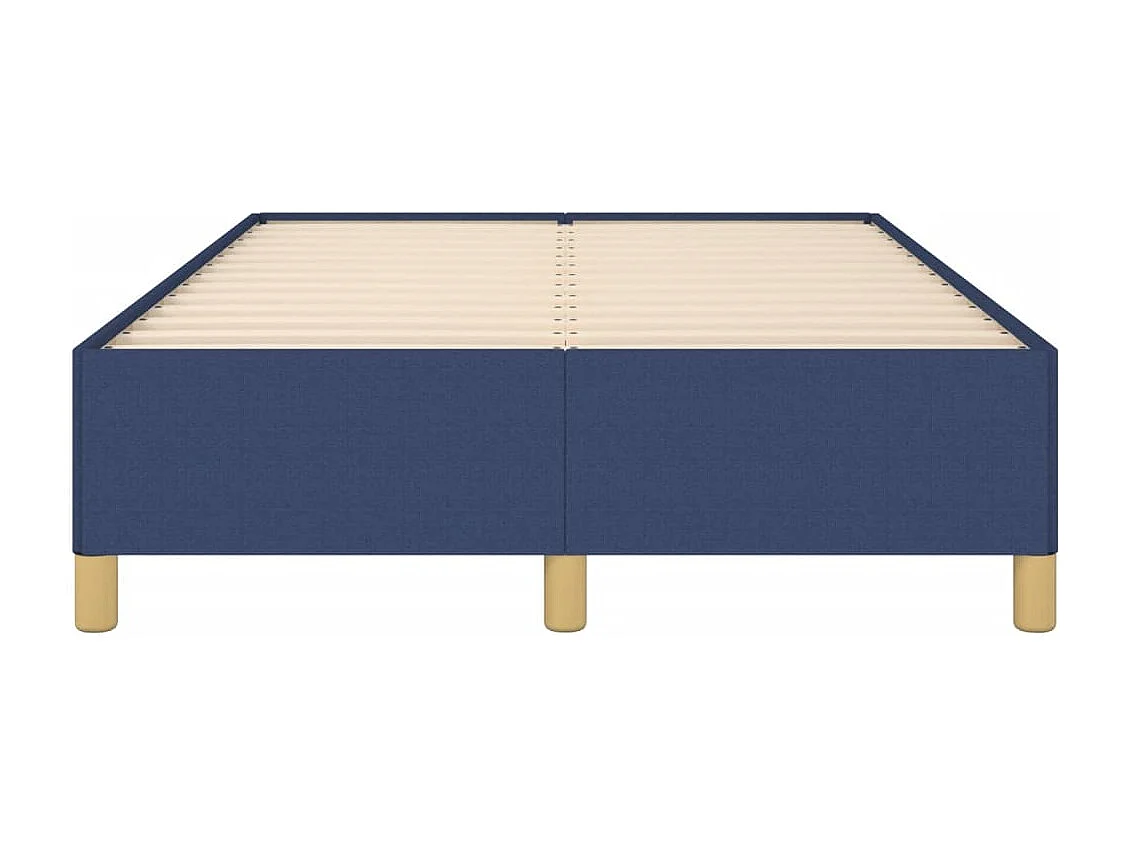 Lit double bleu 120x190 cm tissu FR27043