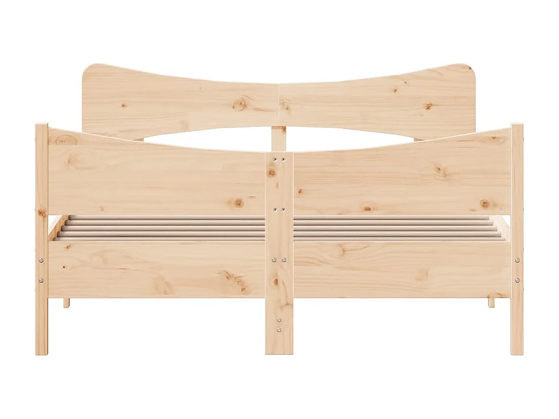 Cama c/ cabeceira 135x190 cm pinho maciço PT196936