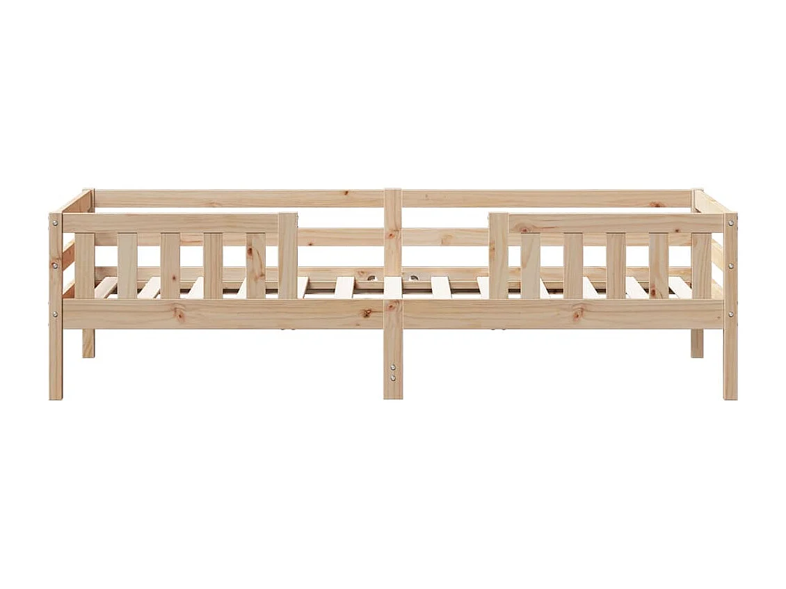Lit simple 75x190 cm Bois de pin massif FR14142