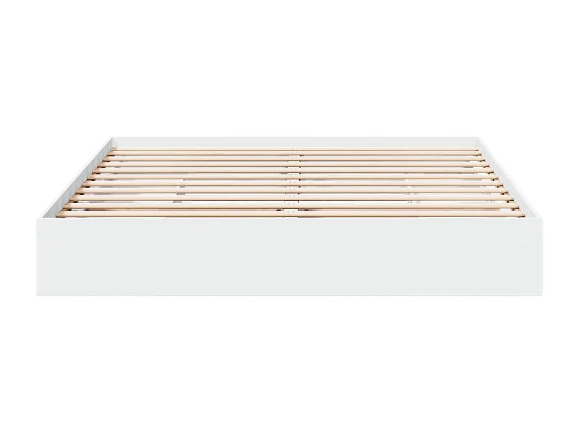 Lit double avec tiroirs blanc 200x200 cm bois d'ingénierie FR27904