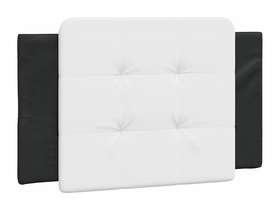 Lit adulte + matelas noir et blanc 100x200 cm similicuir FR73008