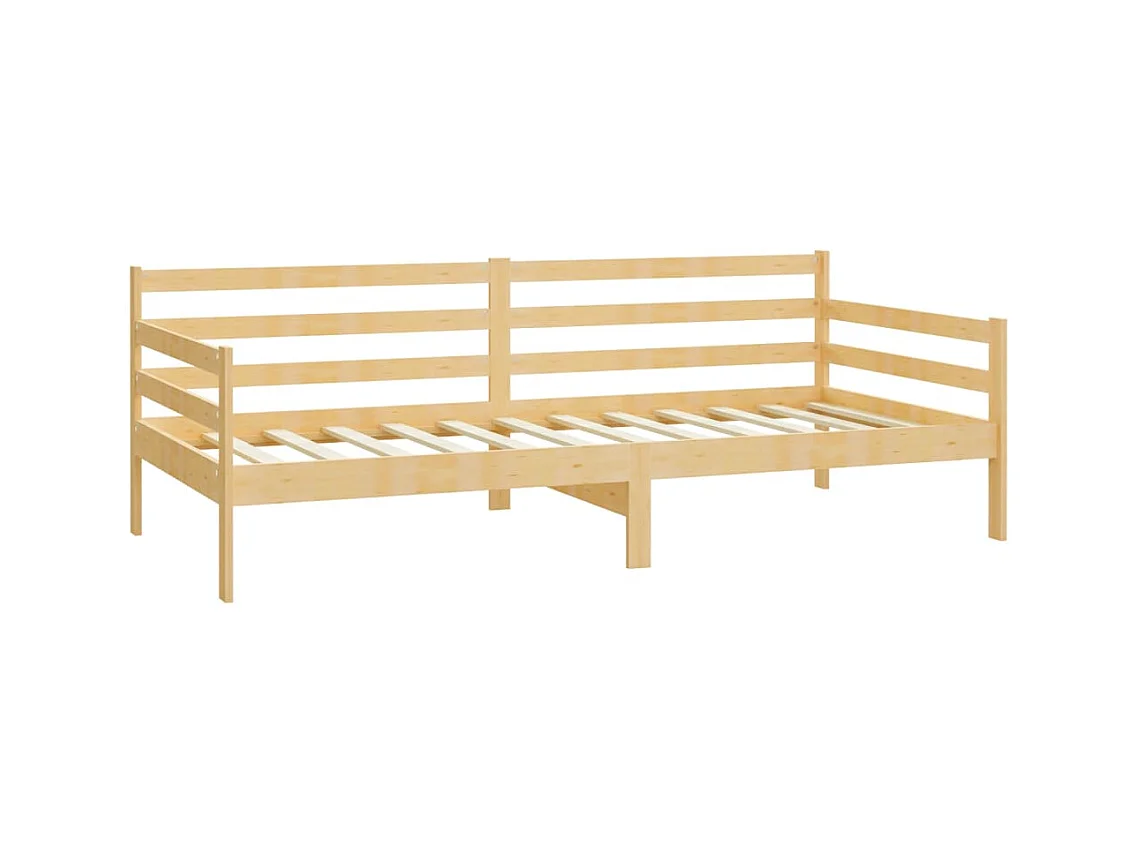 Lit de repos + matelas 90x200 cm Bois de pin massif FR29844