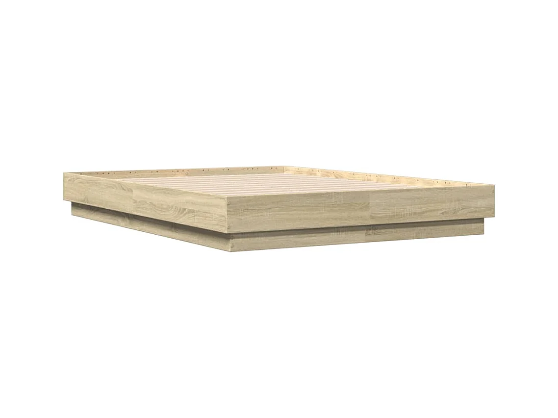 Lit double avec lumières LED chêne sonoma 120x190 cm FR20397