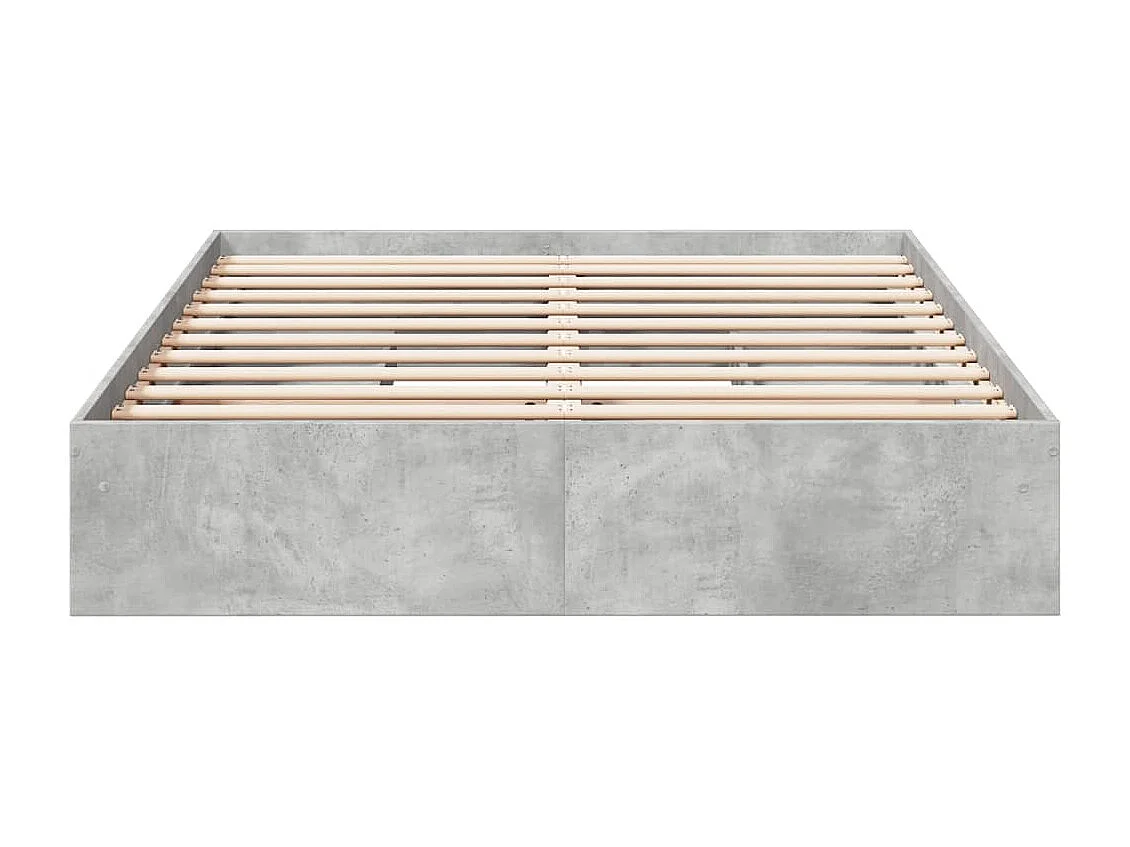 Bedframe met lades bewerkt hout betongrijs 150x200 cm BE203053