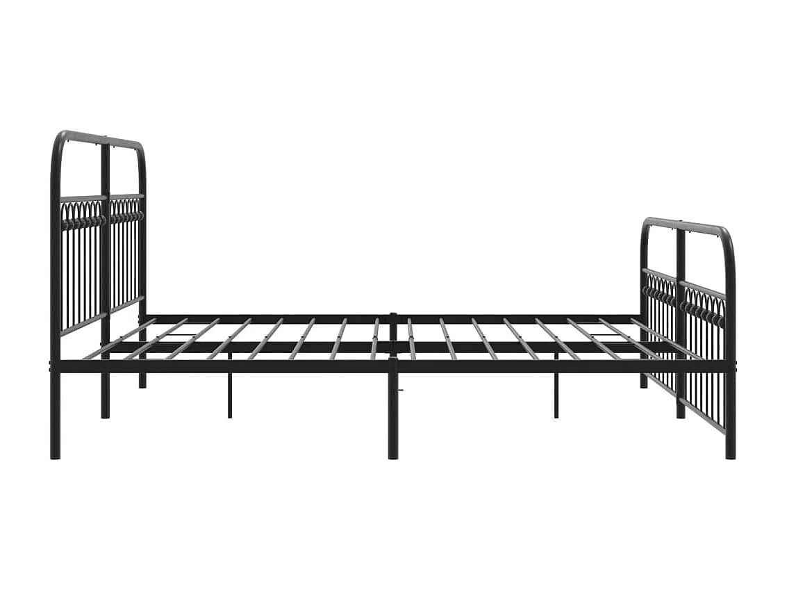Cama matrimonial- 183x213 cm cabecero y estribo metal negro ES140632