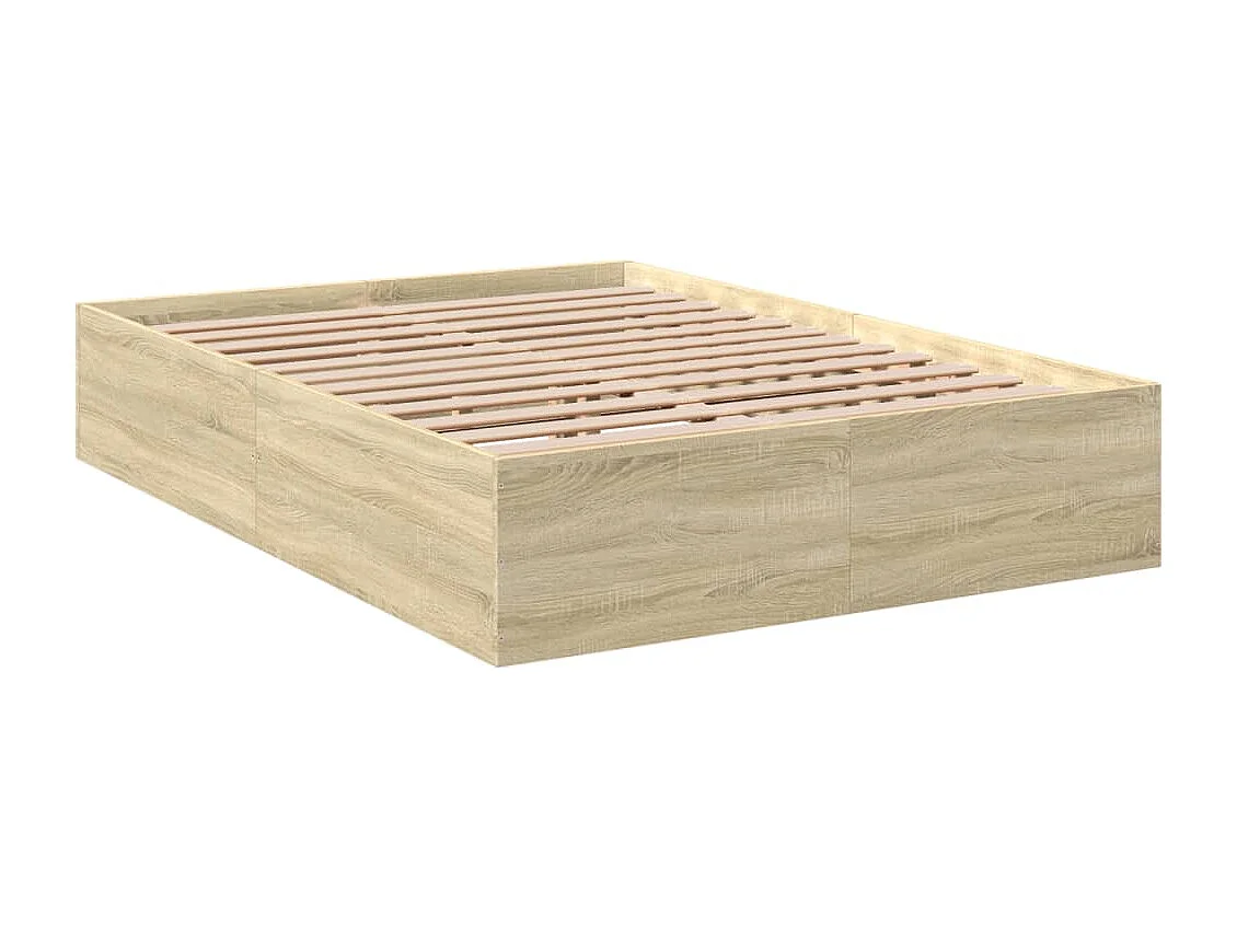 Lit double chêne sonoma 120x190 cm bois d'ingénierie FR38032