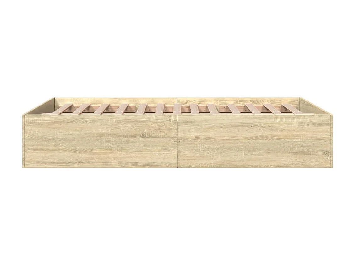 Lit double chêne sonoma 120x190 cm bois d'ingénierie FR38032