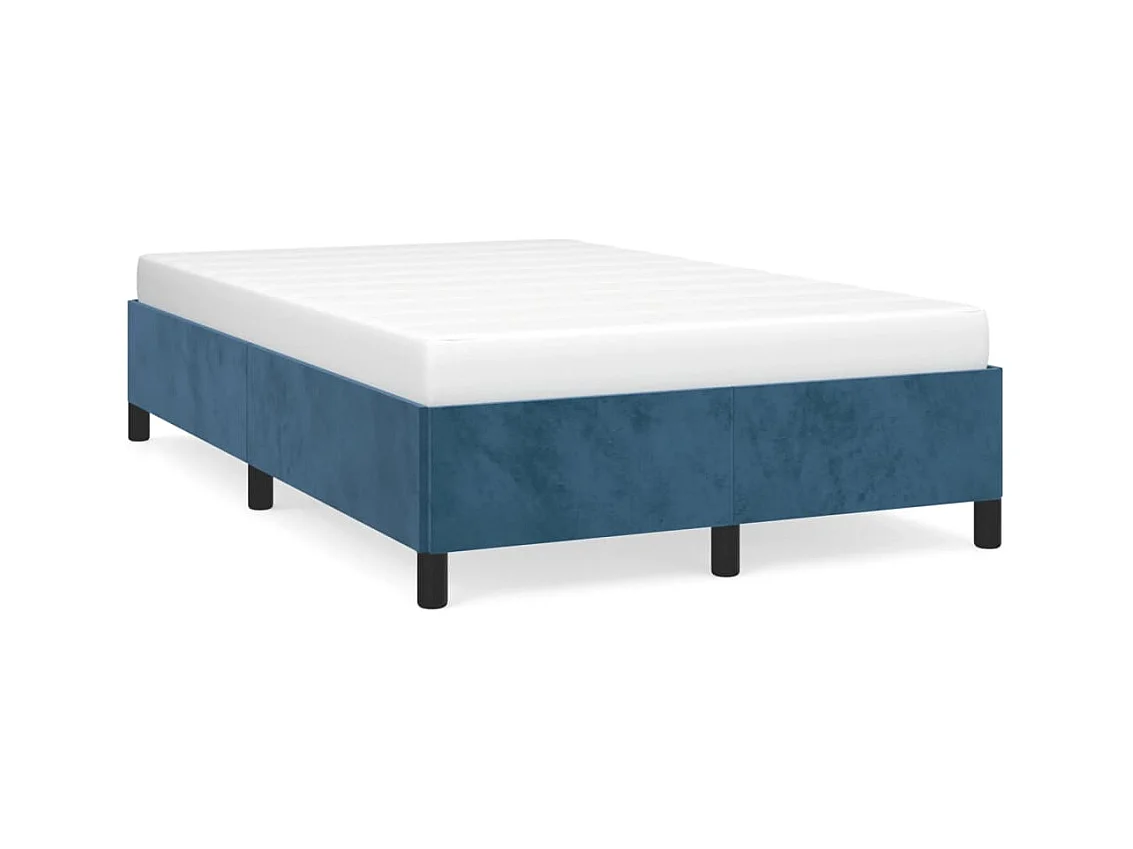 Bedframe fluweel donkerblauw 120x190 cm BE647144