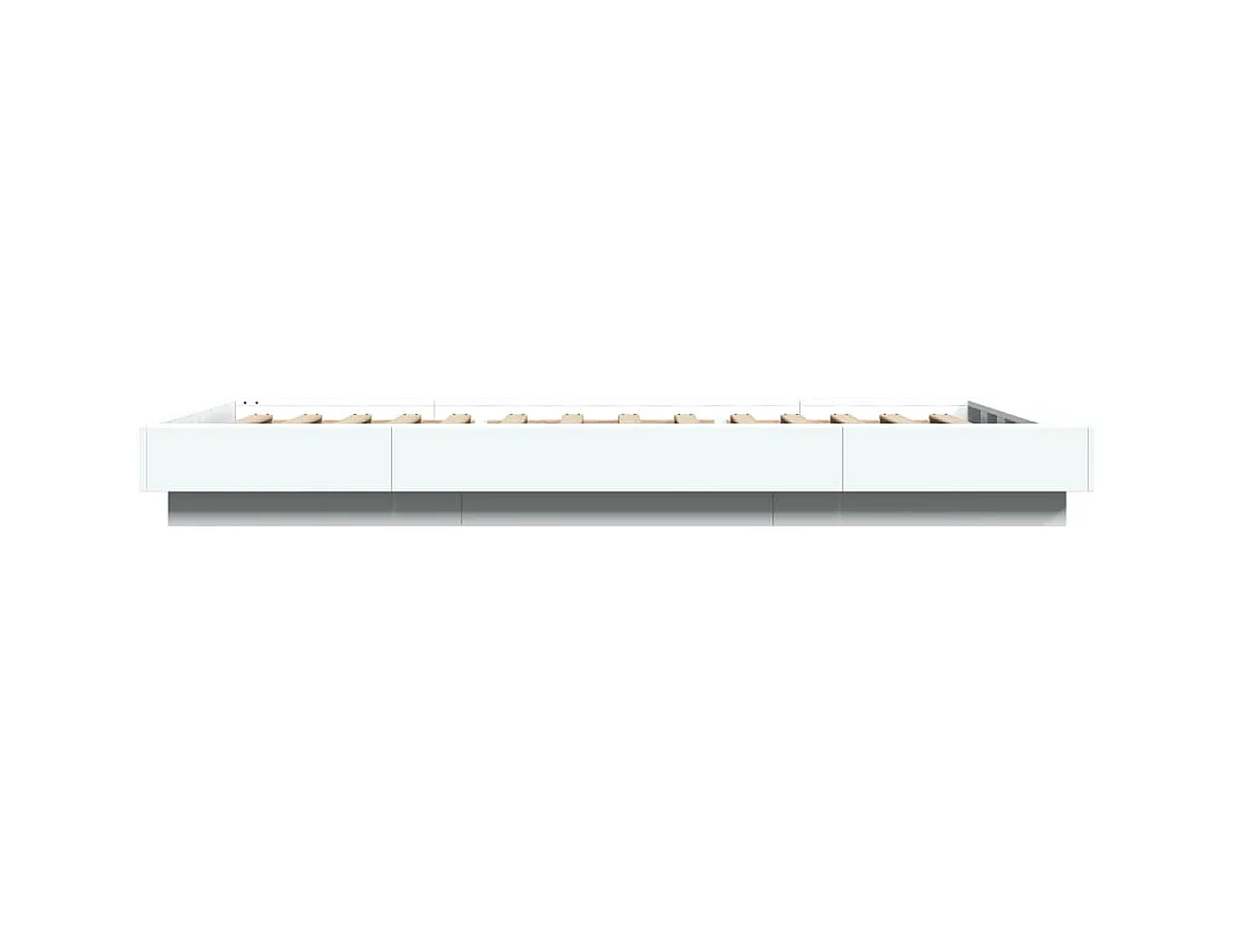 Lit simple blanc 100x200 cm bois d'ingénierie FR55464