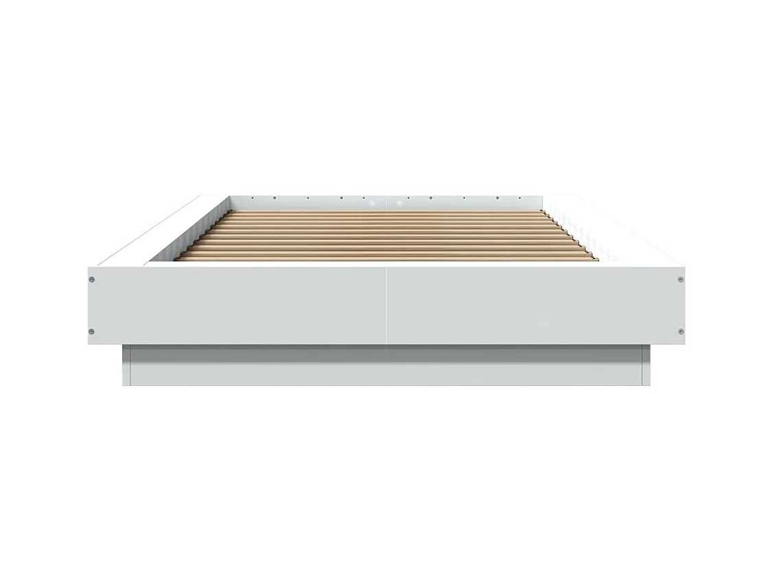 Lit simple blanc 100x200 cm bois d'ingénierie FR55464