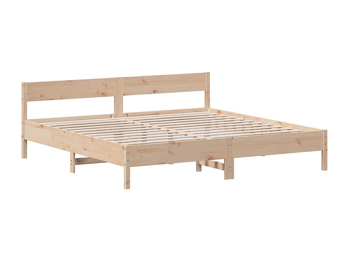 Cama com cabeceira 180x200 cm pinho maciço PT447406