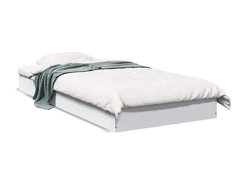 Cama 75x190 cm derivados de madeira branco PT752114