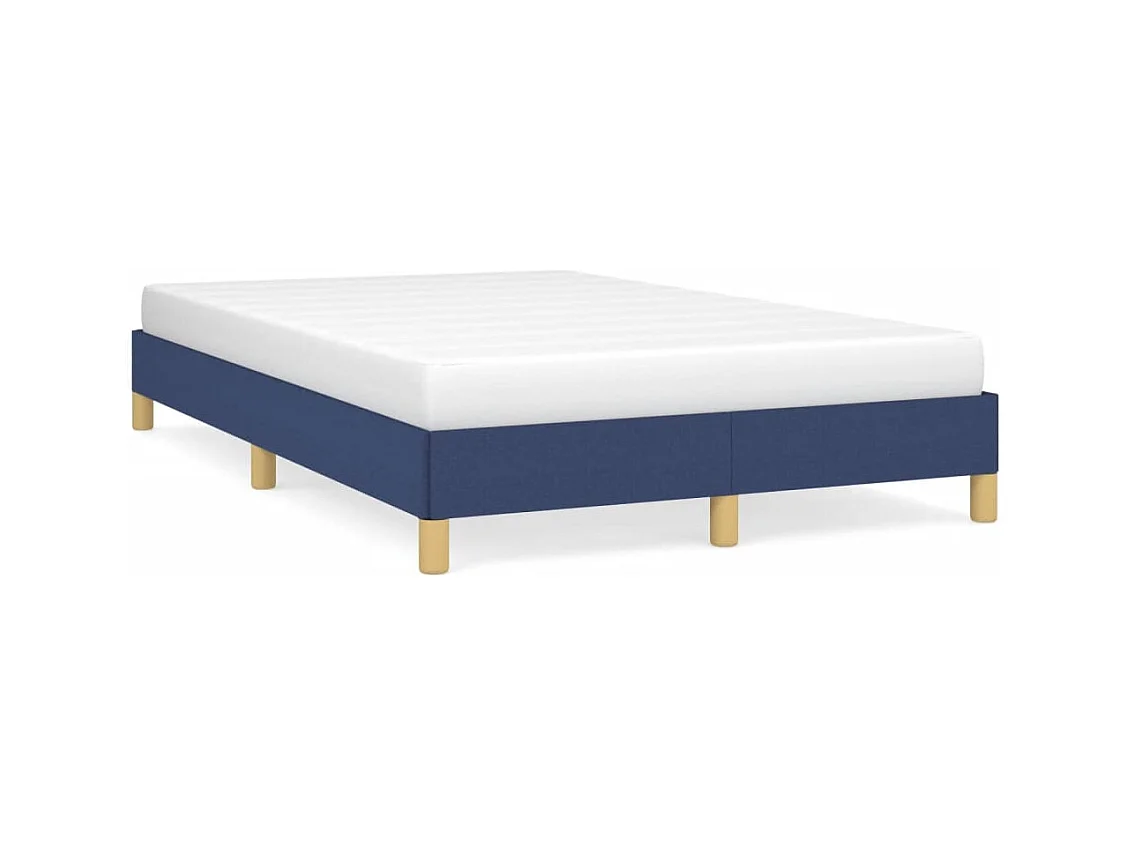 Lit double bleu 120x190 cm tissu FR72009