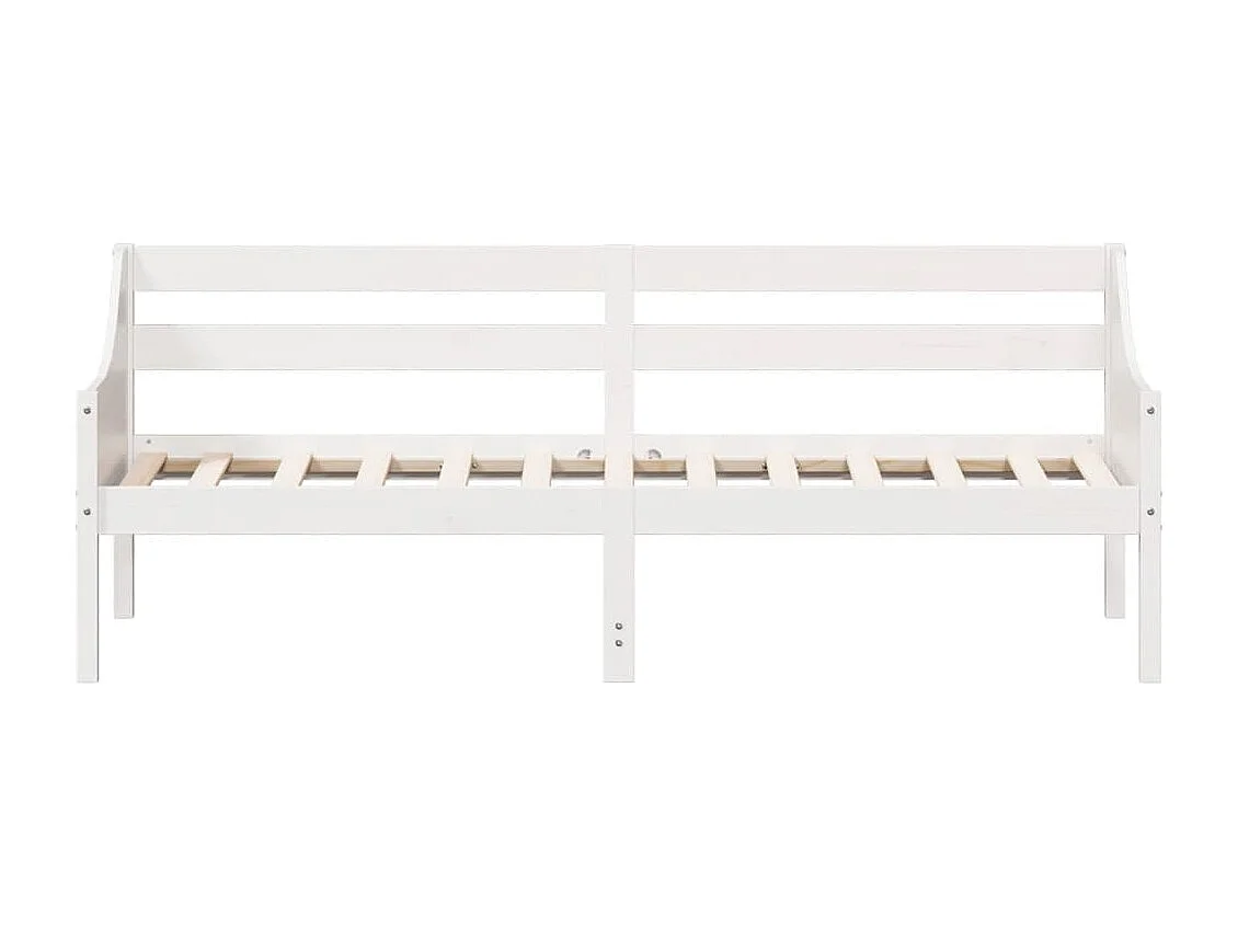 Lit de jour Blanc 90x200 cm Bois de pin massif FR65265