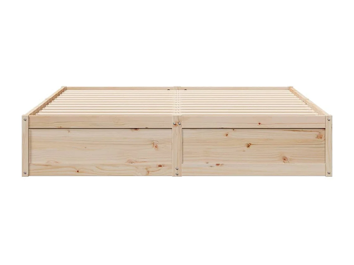 Lit double 180x200 cm bois de pin massif FR14069