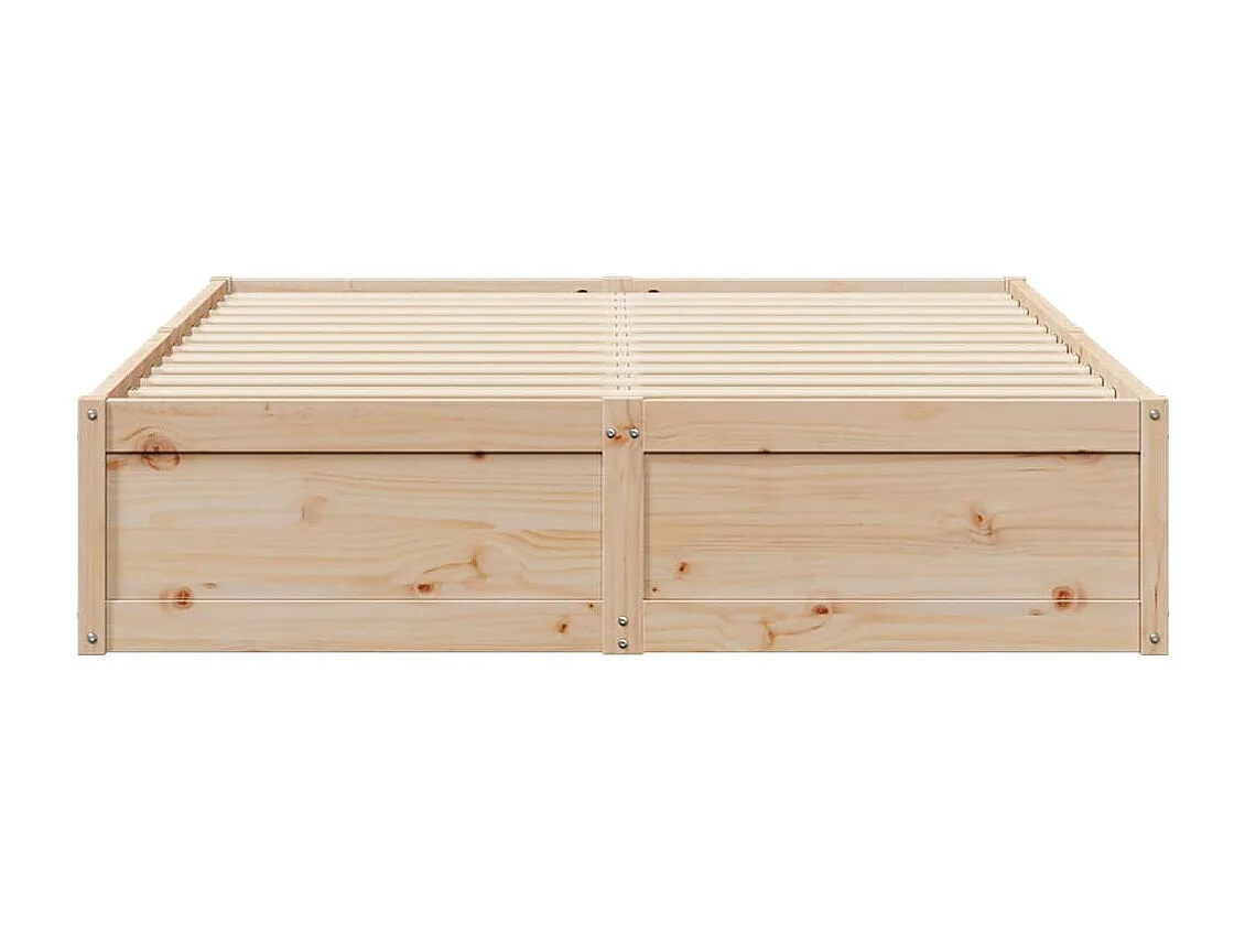 Lit double 150x200 cm bois de pin massif FR76690