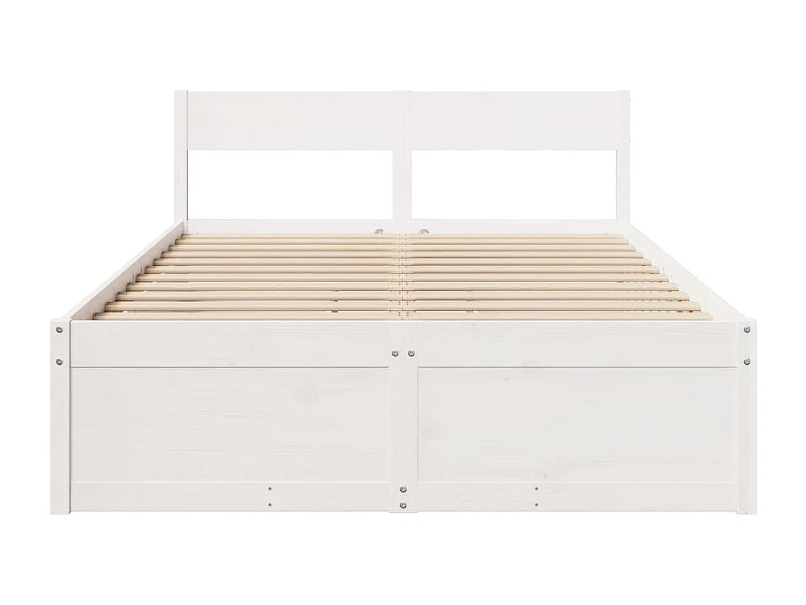 Cama matrimonial- 135x190 cm con cajones madera de pino blanca ES634227