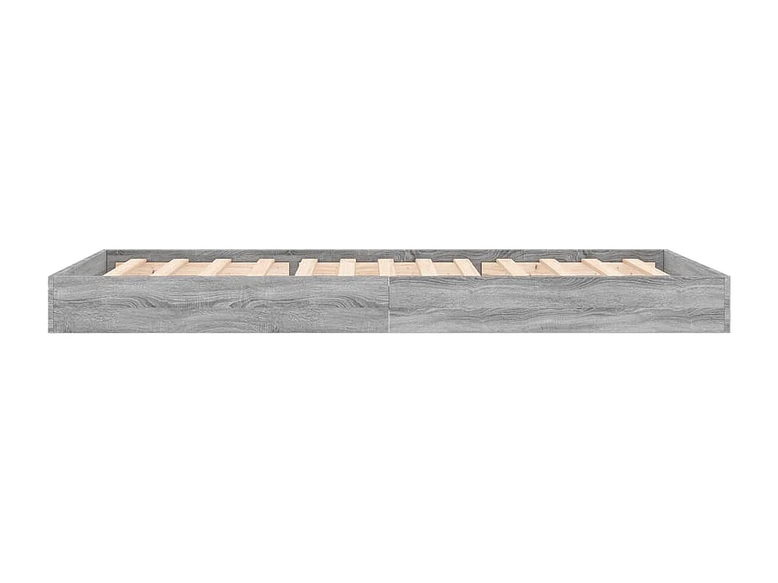 Lit simple sonoma gris 75x190 cm bois d'ingénierie FR32487