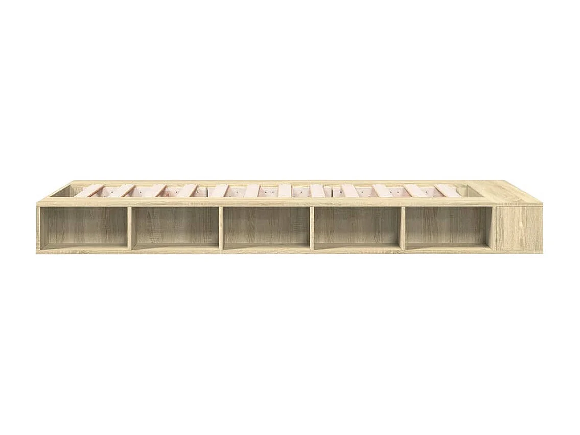Cama individual- 75x190 cm madera de ingeniería roble Sonoma ES479693