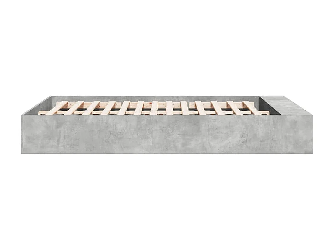 Cama matrimonial- 150x200cm madera de ingeniería gris hormigón ES565691