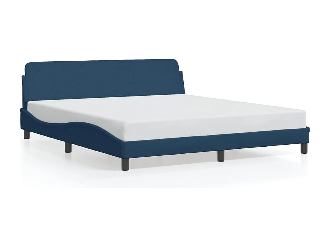 Cama 180x200 cm tecido azul PT942213