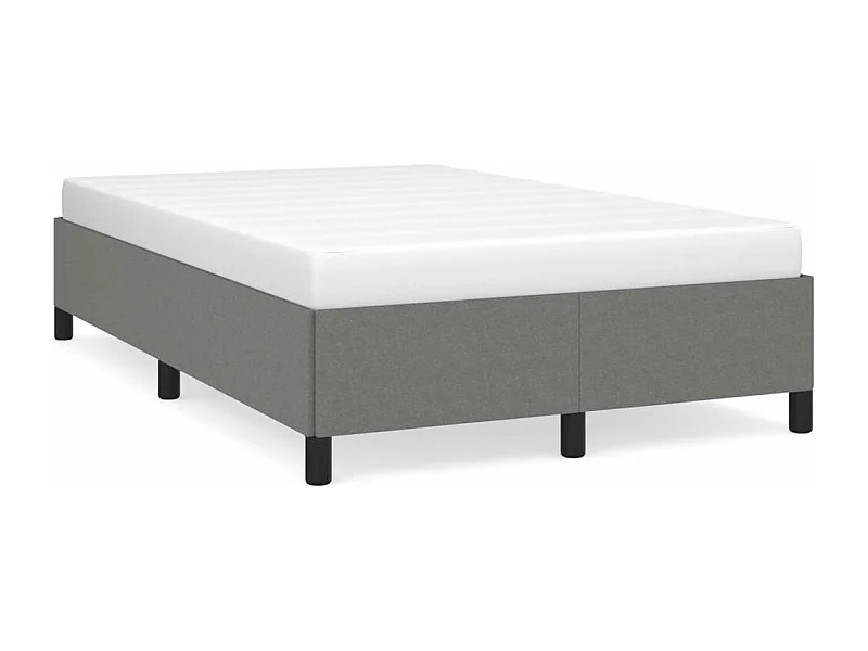 Lit double gris foncé 120x190 cm tissu FR29624