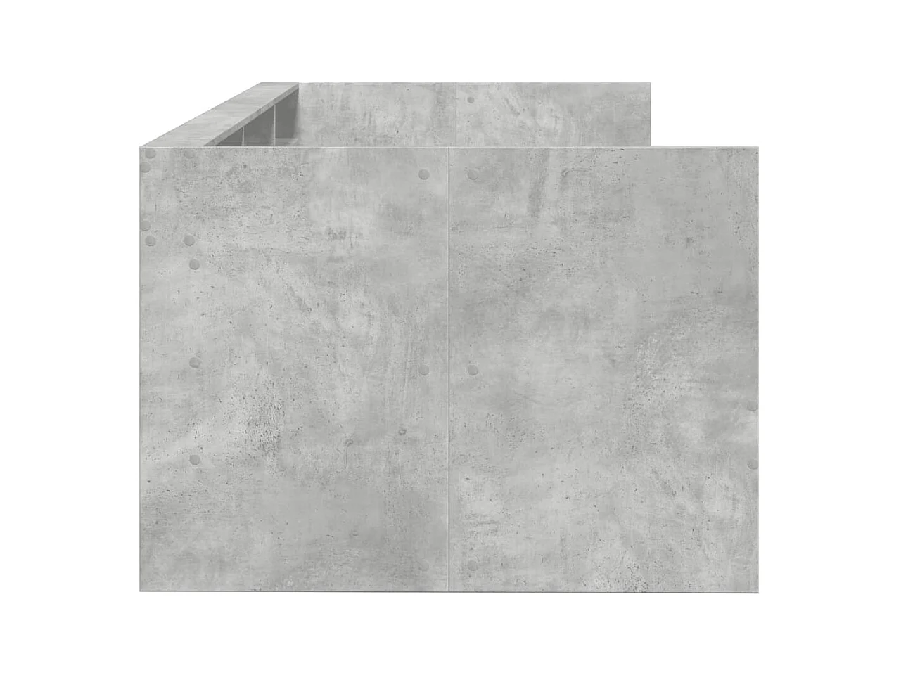 Lit de jour et tiroirs gris béton 90x190 cm bois d'ingénierie FR74091