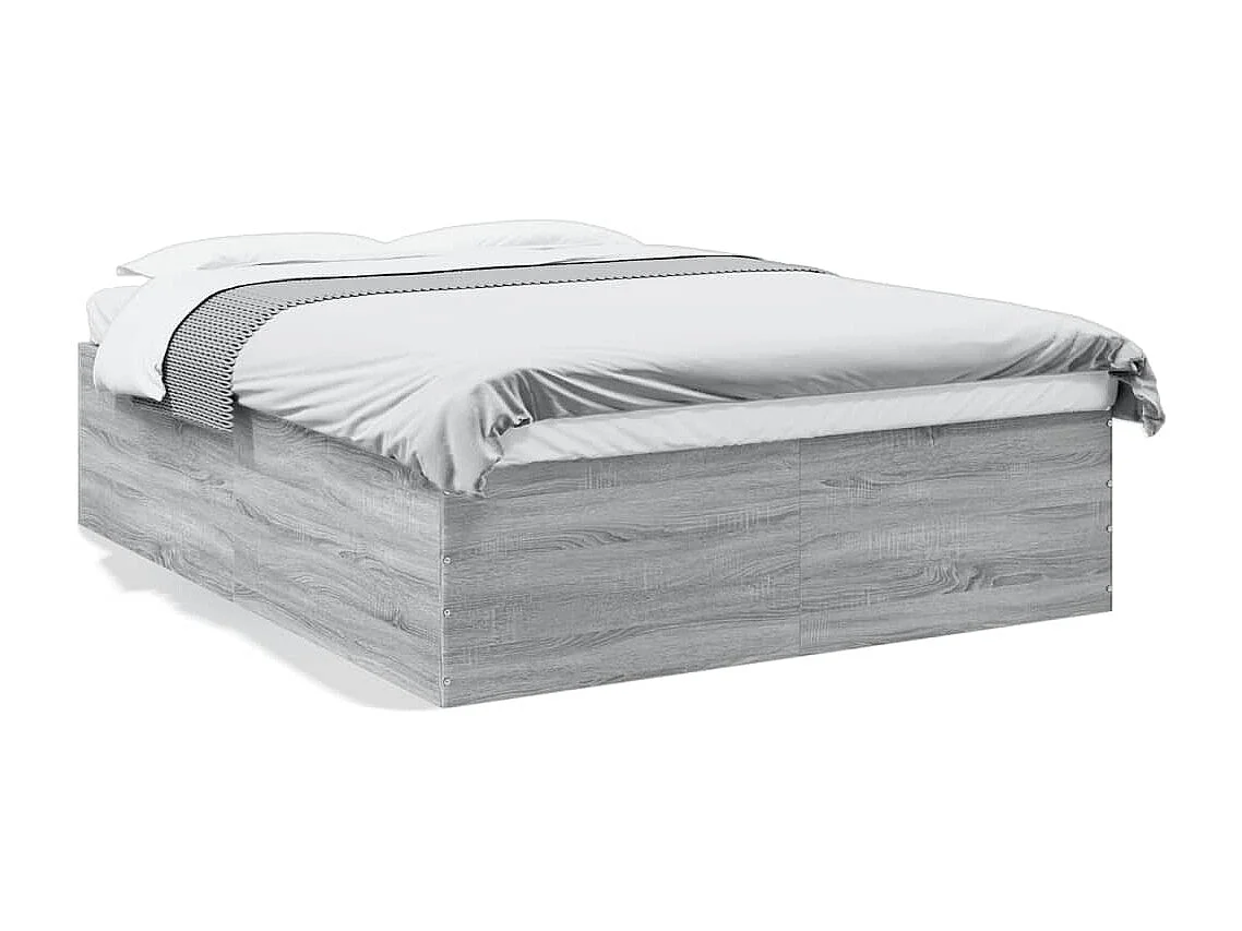 Cama 160x200 cm derivados de madeira cinza sonoma PT136613