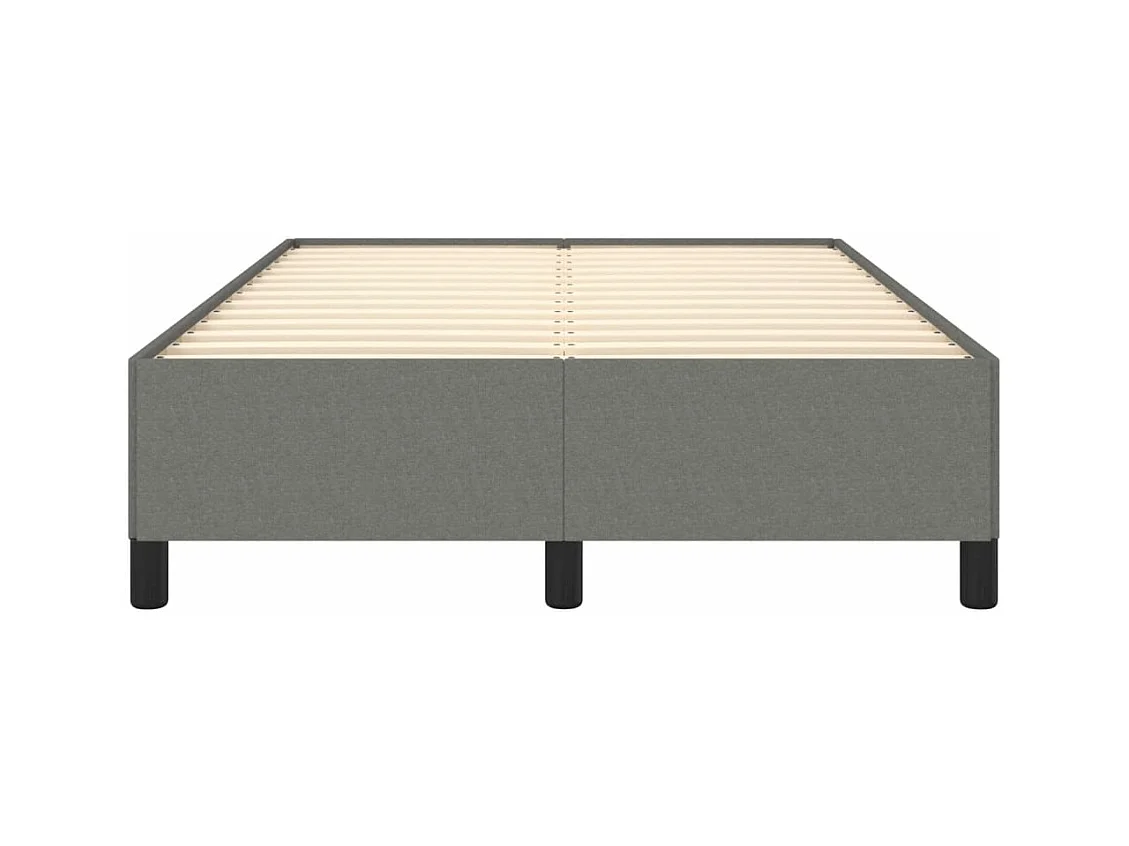 Lit double gris foncé 120x190 cm tissu FR34091