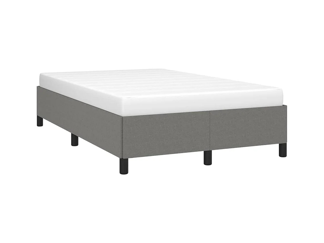 Lit double gris foncé 120x190 cm tissu FR34091