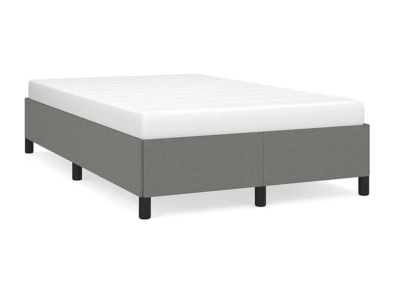 Lit double gris foncé 120x190 cm tissu FR34091