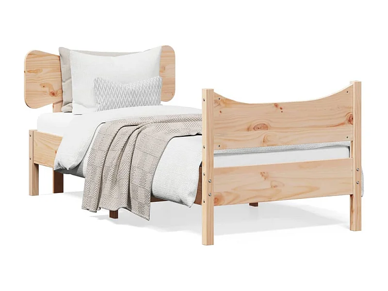 Cama com cabeceira 75x190 cm pinho maciço PT294246