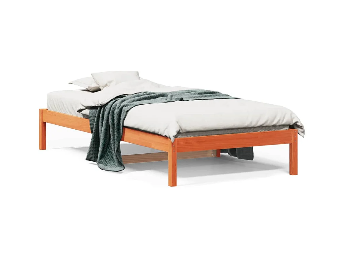 Lit de jour cire marron 80x200 cm bois de pin massif FR86218