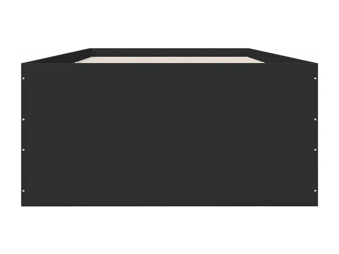 Lit simple noir 100x200 cm bois d'ingénierie FR29383