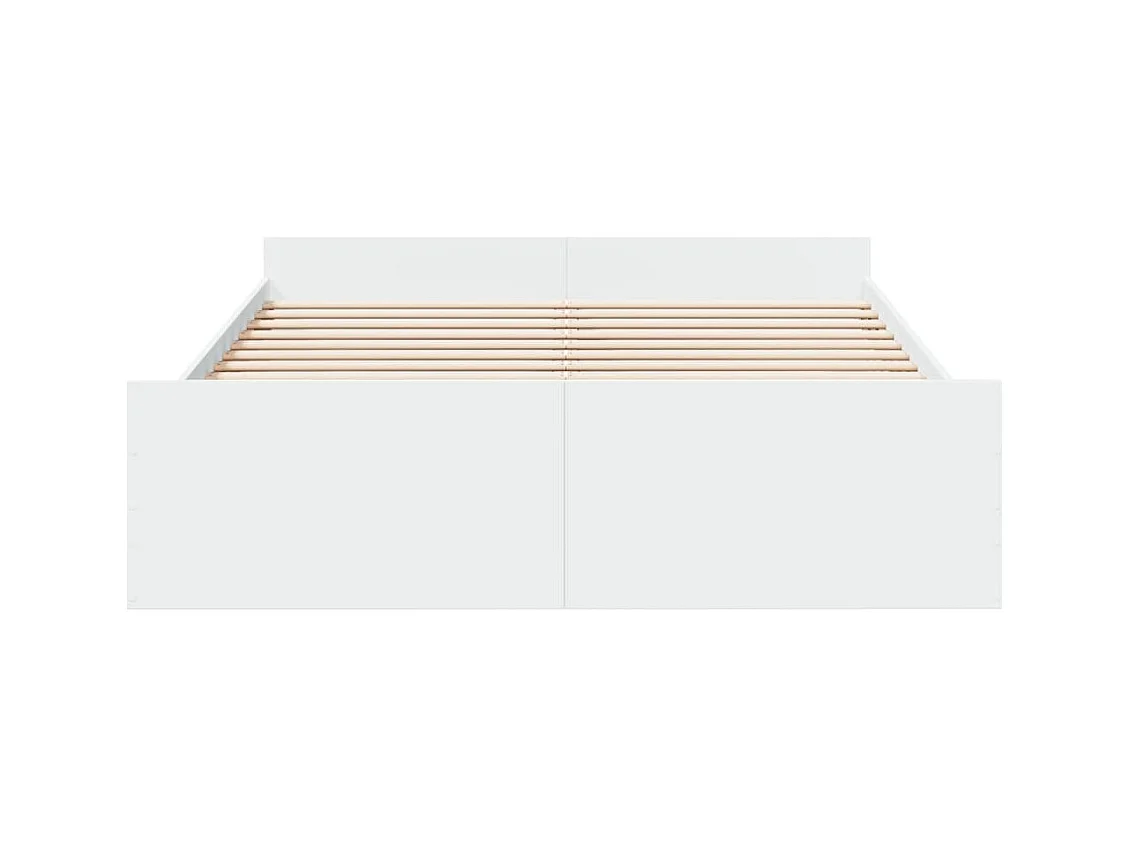 Cama 160x200 cm - con cajones madera ingeniería blanca ES906634