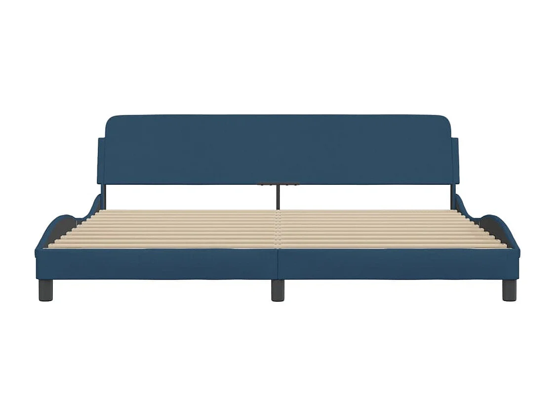 Bedframe zonder matras stof blauw 200x200 cm BE694780