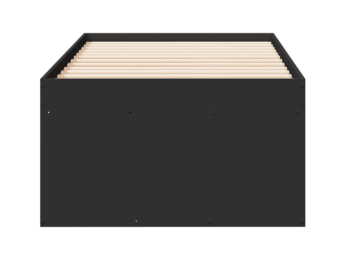 Lit de jour avec tiroirs noir 90x200 cm bois d'ingénierie FR81486