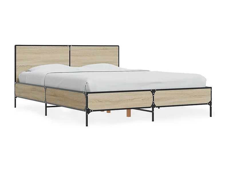 Cama 135x190 cm derivados madeira/metal PT540384