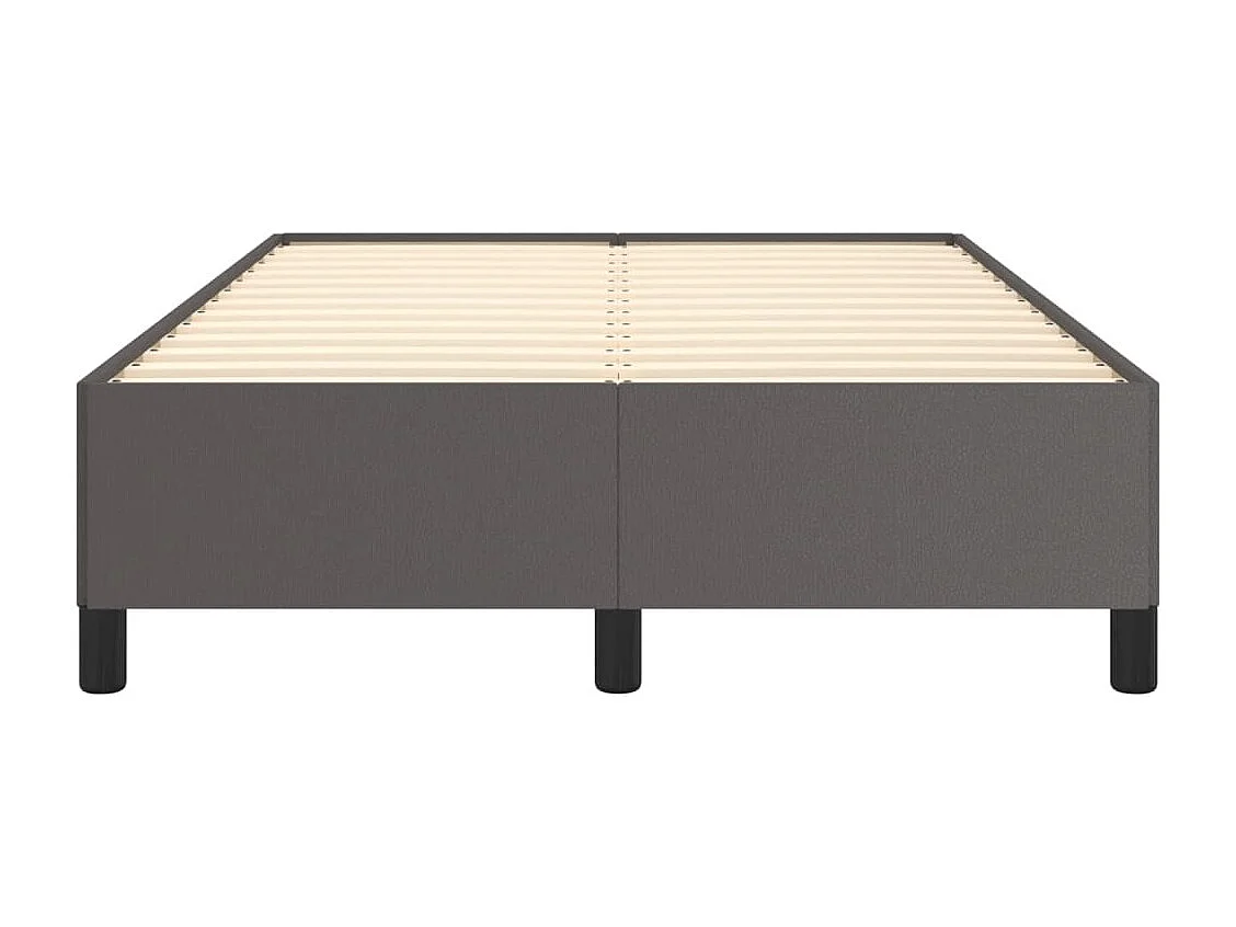 Lit double Gris 120x200 cm Similicuir FR37078