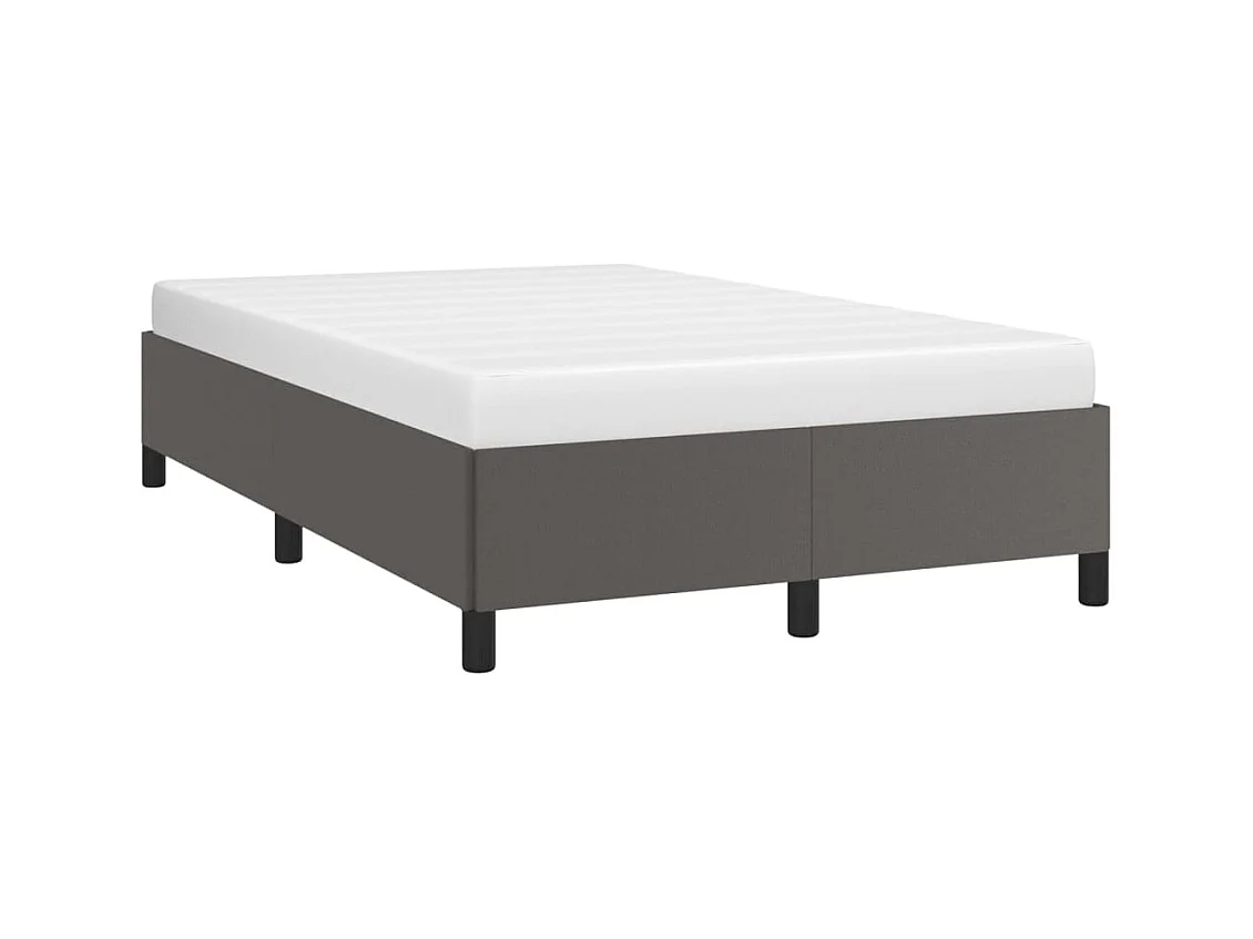 Cama 120x200 cm couro artificial cinzento PT106125