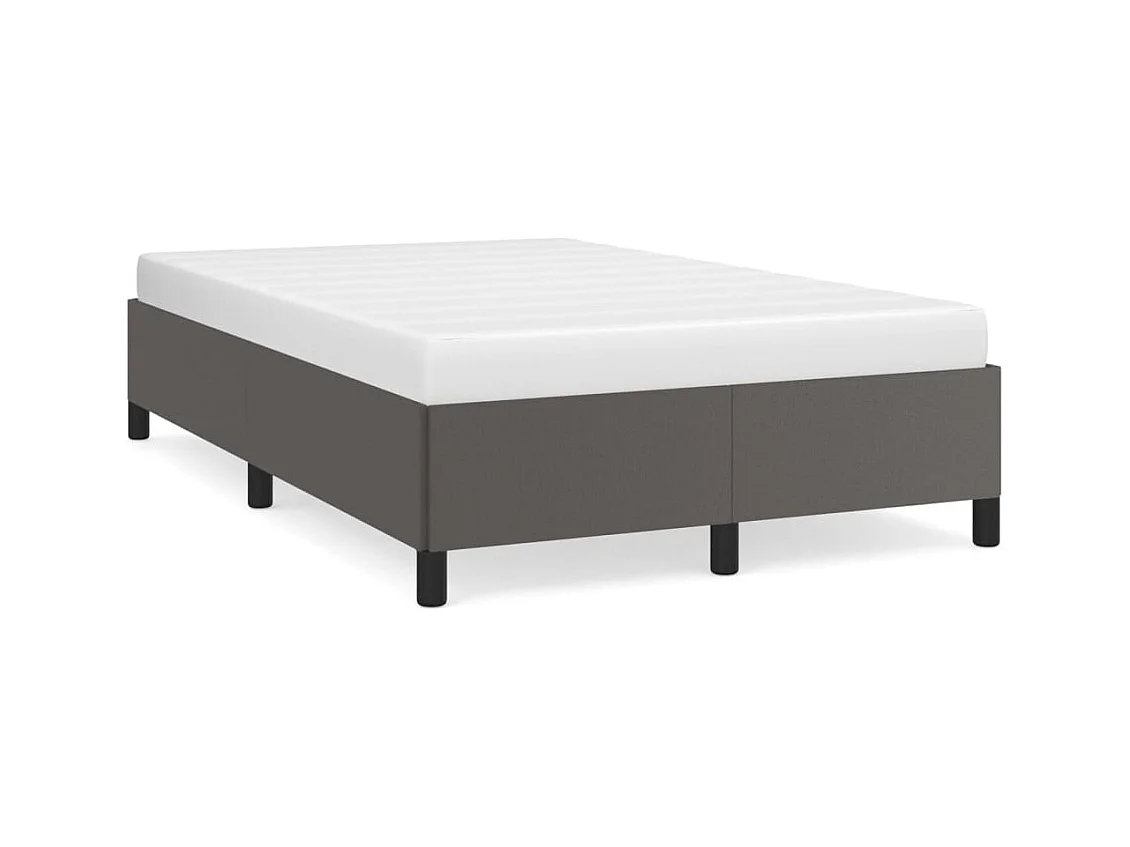 Cama 120x200 cm couro artificial cinzento PT106125
