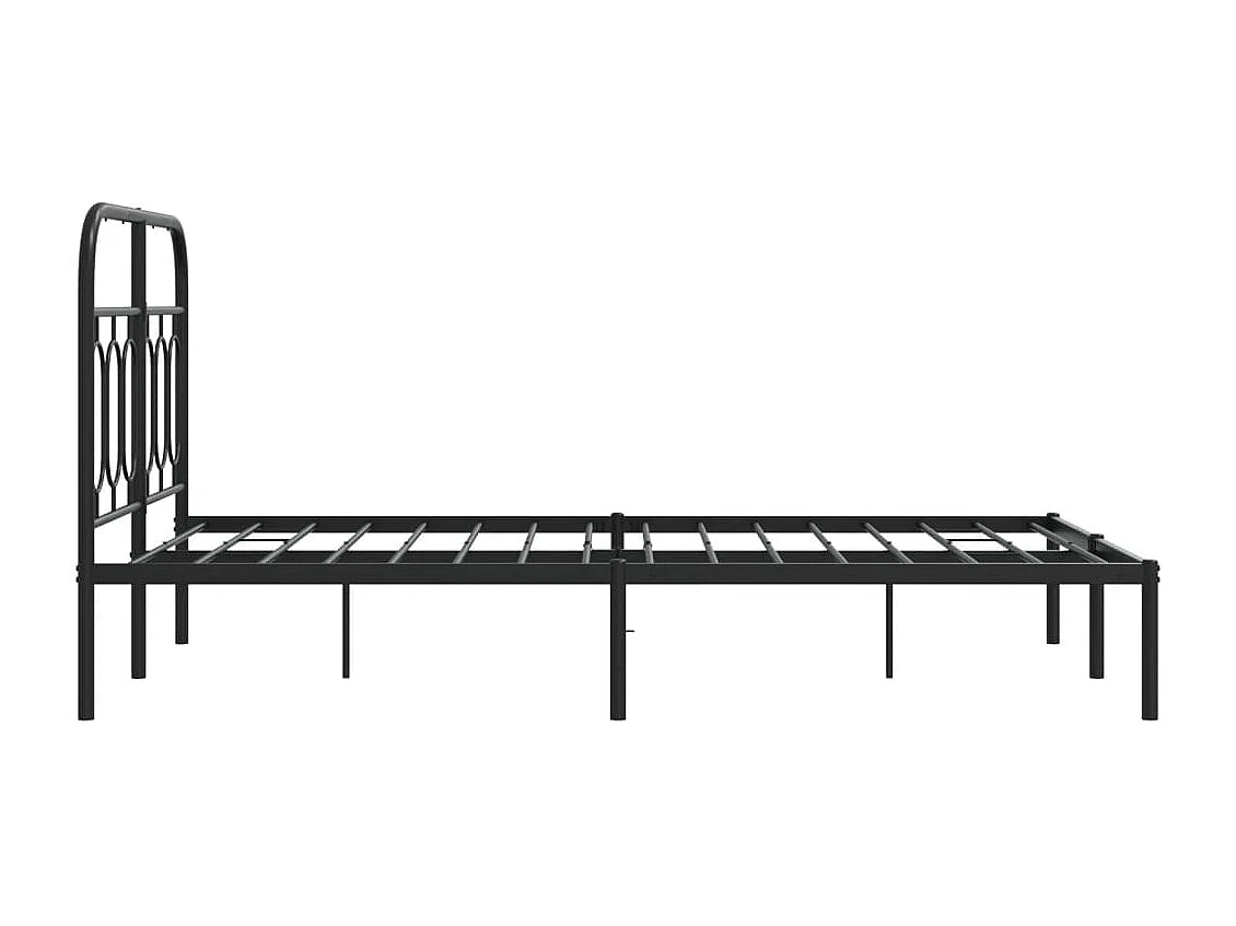 Cama com cabeceira 120x200 cm metal preto PT362313