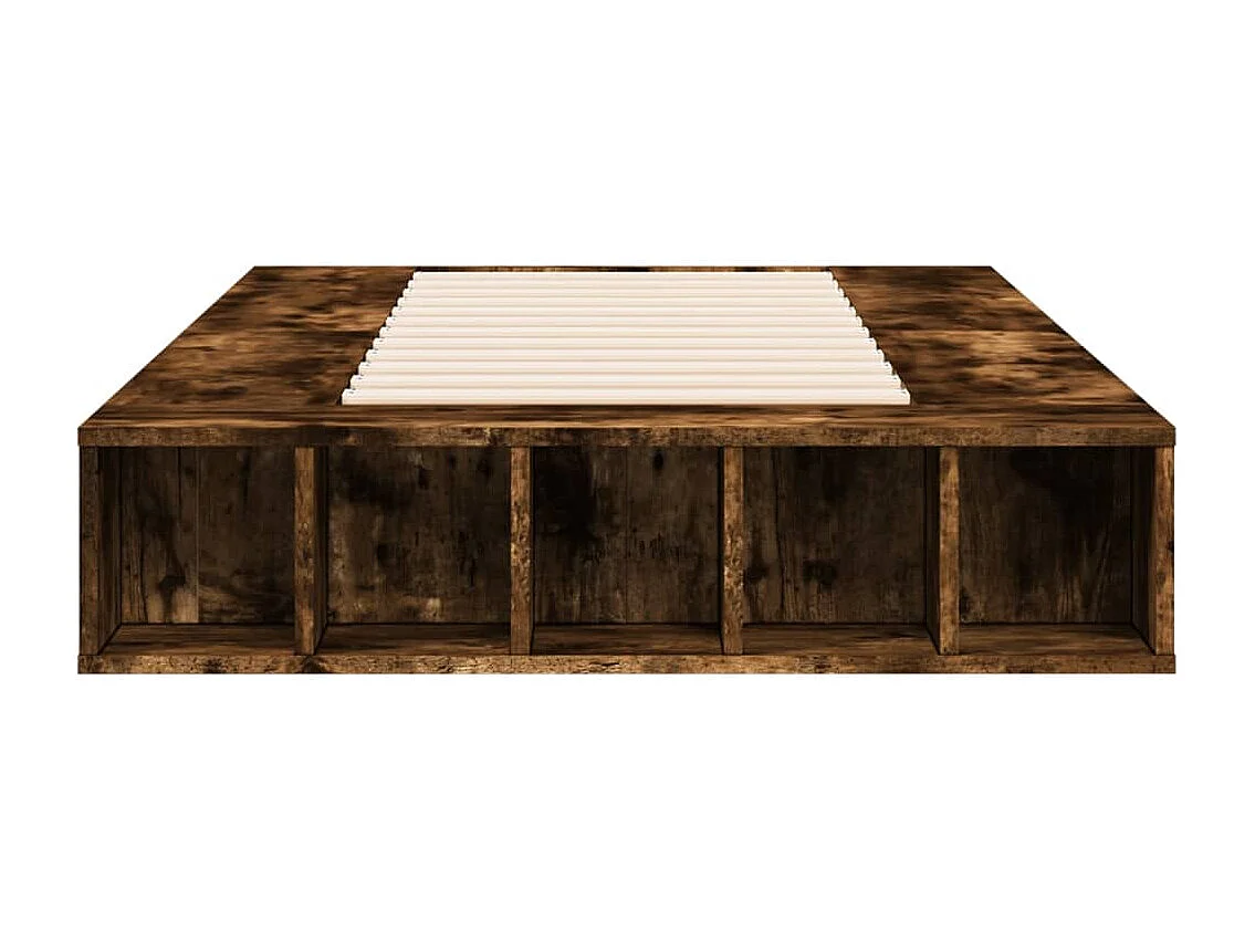 Cama individual- 100x200 cm madera de ingeniería roble humo ES745935