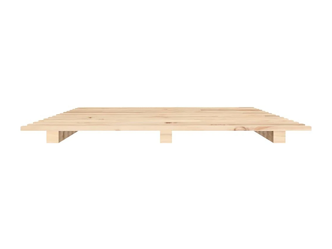 Lit double 140x200 cm Bois de pin massif FR59813
